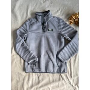 LL Bean Gray Airlight Knit Pullover Size XS